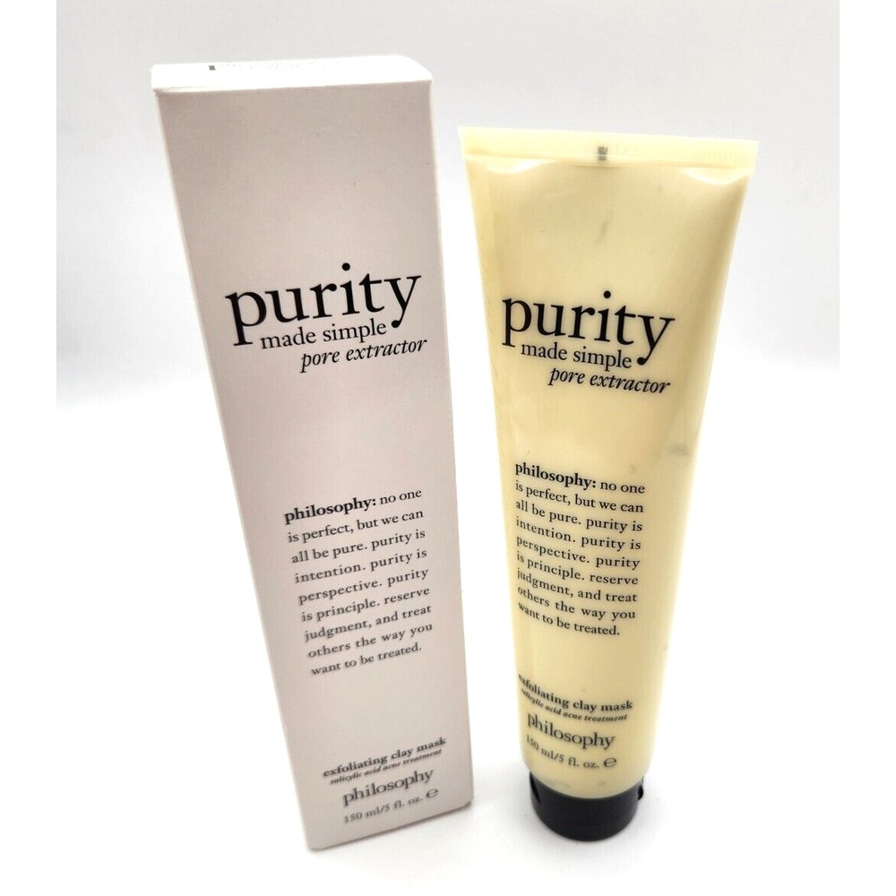 Philosophy Purity Made Simple Pore Extractor Exfoliating Clay Mask 5 oz READ